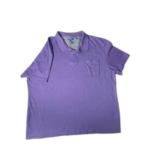 Van Heusen Flex polo shirt XXL men's with front pocket purple